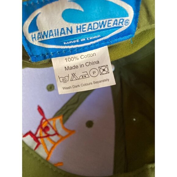 Green Hawaii Big Island Paddle Board Graphic Hat Cap Adjustable - Picture 7 of 7